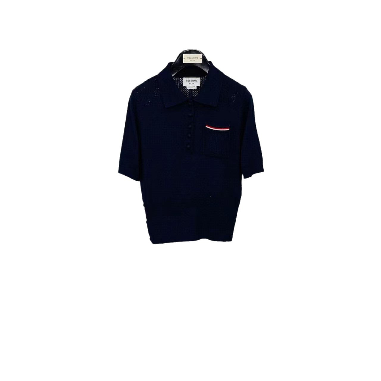 Picture of Factory Direct Tb Tom Summer New Thin Slim Fit Lapel Polo Collar Knitted Age-Reducing Short-Sleeved Top