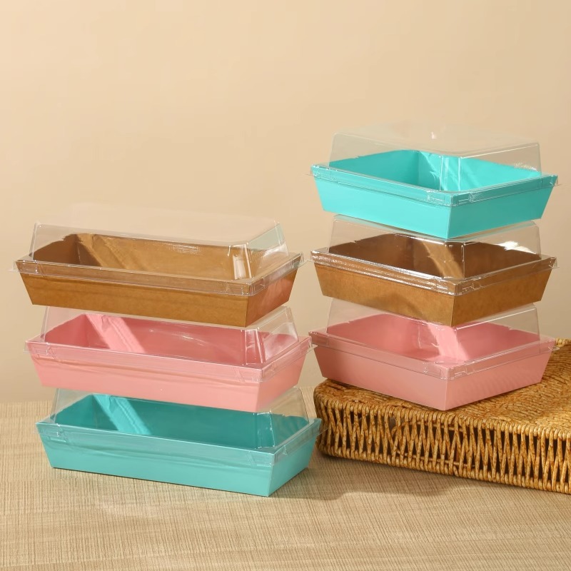 Cake box sandwich box wholesale baking packaging dessert packaging snow mei Niang packaging net red transparent carton