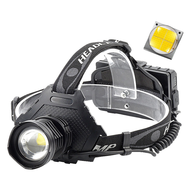 P70 Telescopic Zoom Bright Headlight USB Charging Night Fishing Lamp Head-Mounted Flashlight High Power Led Headlight Wholesale