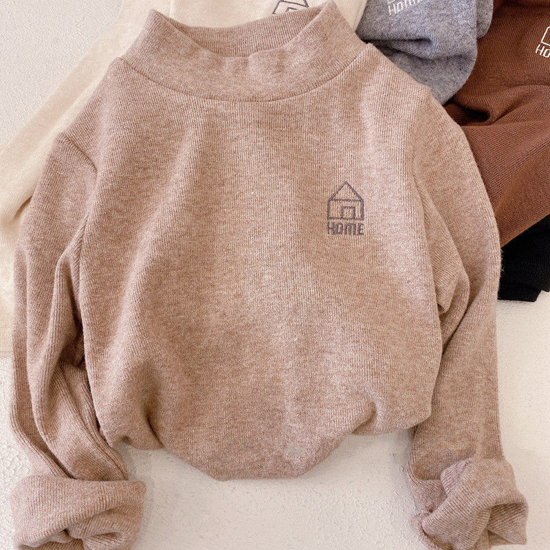 Picture of Children's self-heating bottoming shirt autumn and winter boys and girls half turtleneck warm inner Top Baby long sleeve T-shirt fashion
