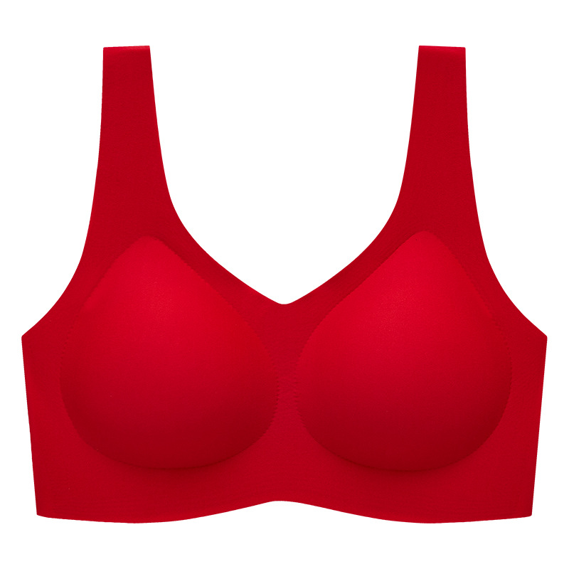 Picture of Bra Traceless Underwear Women's Full Fixed Cup Small Chest Push-up No Steel Ring Sports Beautiful Back Women's Big Chest Small Bra
