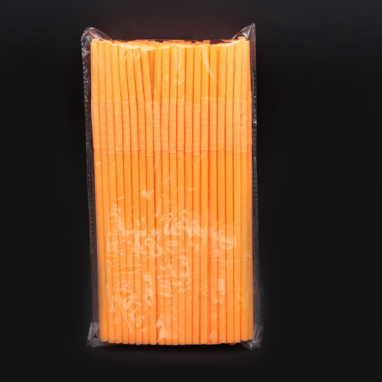 Picture of Seconds Amoy color art straw 8 color clear 100 PCs/pack disposable plastic creative bendable straw 6*260mm
