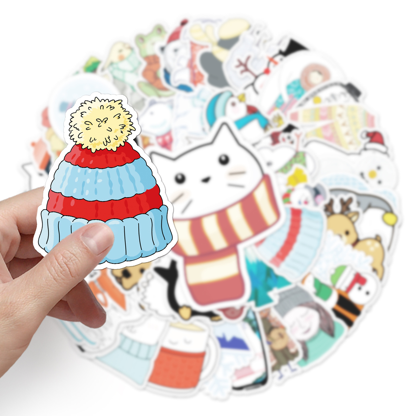 Picture of 50 winter small fresh graffiti personality cartoon creative goo card DIY skateboard cup luggage sticker waterproof