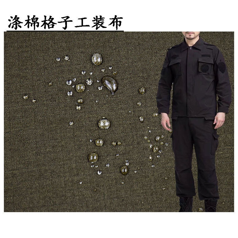 Tc Tear-Resistant Polyester-Cotton Plaid Workwear Fabric Logo Clothing Training Uniform Shirt Fabric Export Quality