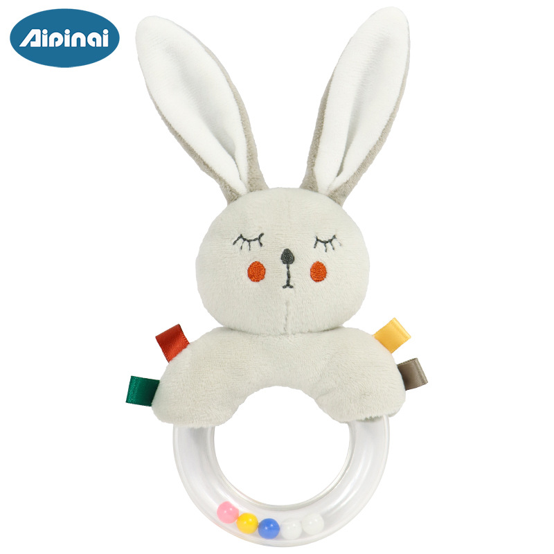 Picture of New Baby Hand Ring 0-1 Years Old Grasping Bracelet Ring Newborn Baby Hand Rattle Plush Toy in Stock