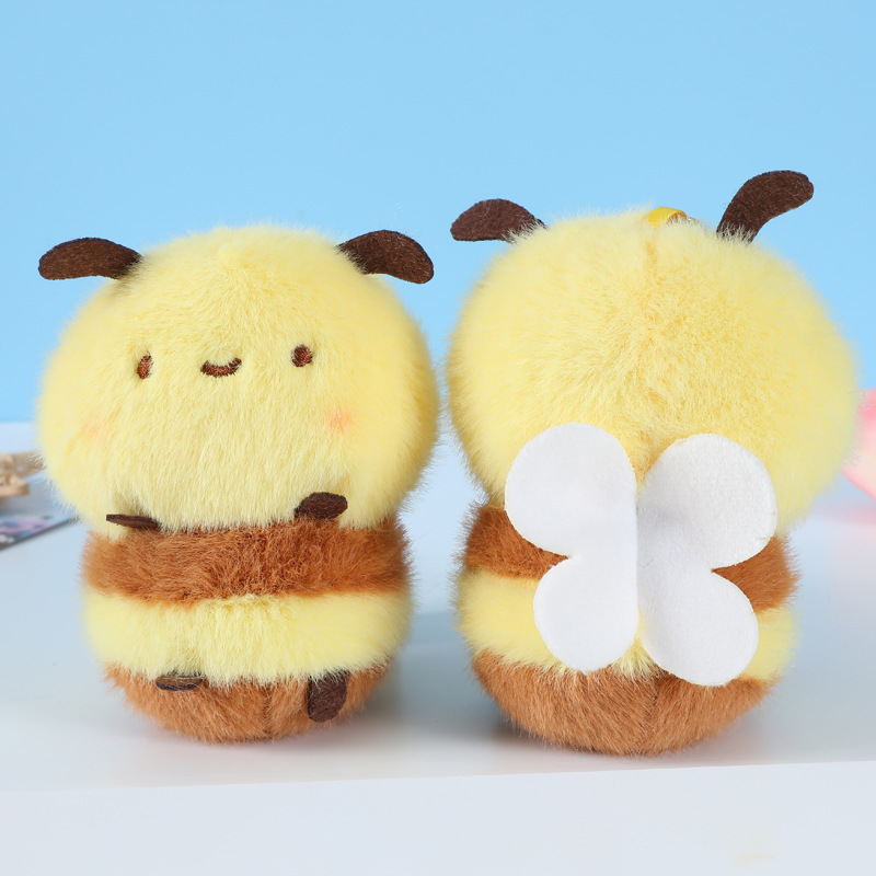 Bubble Blowing Bee Doll Pendant Funny Shark Bee Stress Relief Doll Rag Doll Pendant Stuffed Girl Gift