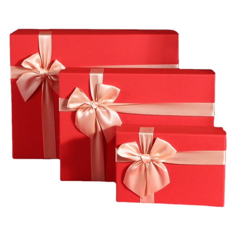 New big red bow wedding box underwear Bra Gift Box Wholesale gift box small batch logo