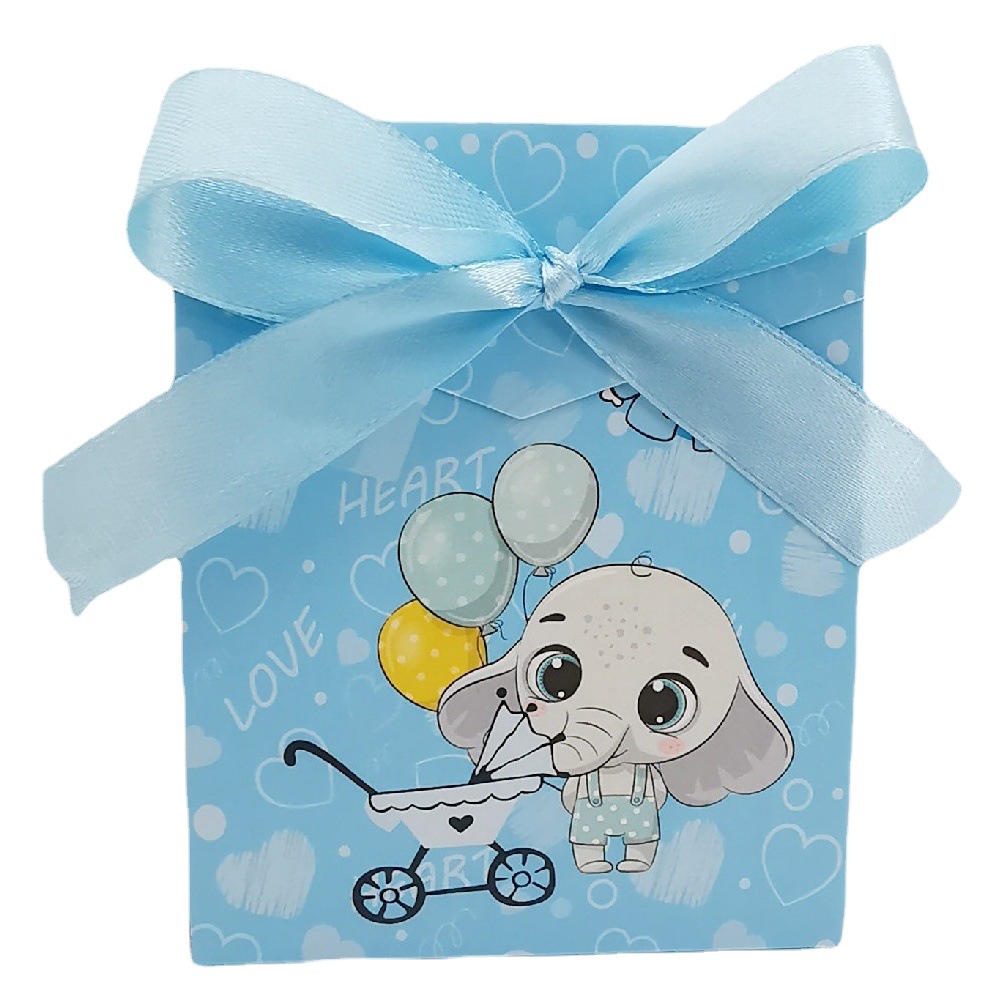 Baby mini candy box baby birthday party small gift box cartoon elephant pattern design new