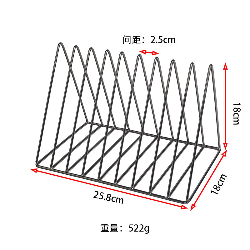 Picture of Manufacturer Wholesale Iron Art 9-Grids Bookshelf Triangular Desktop Bookend Small Bookshelf Storage Rack File Book Storage Rack