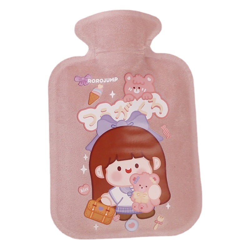 Customized new short plush hot water bag filled with water hot water bag filled with water hot water bag printed LOGO hand warmer