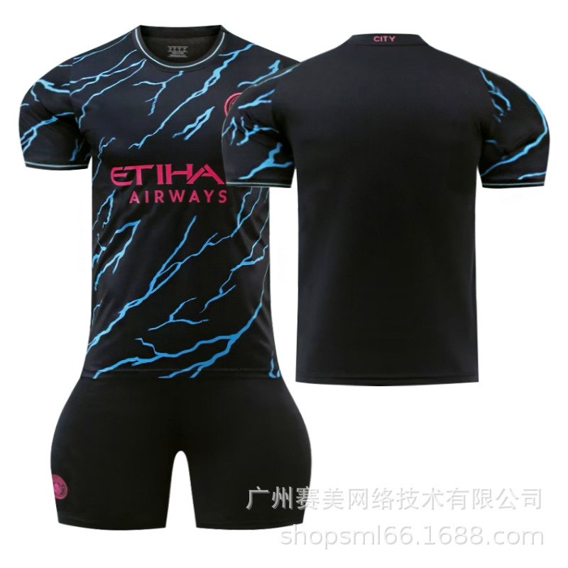 Picture of 23-24 Manchester City II away football uniform suit No. 9 Harland 17 de brauney 10 Rushford 47 Forden