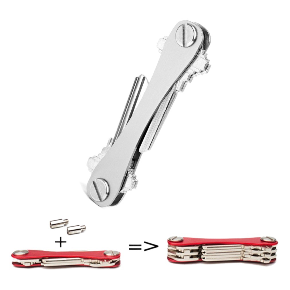 Picture of Aluminum Alloy key holder outdoor pendant metal key organizer multi-function key chain creative household key bag