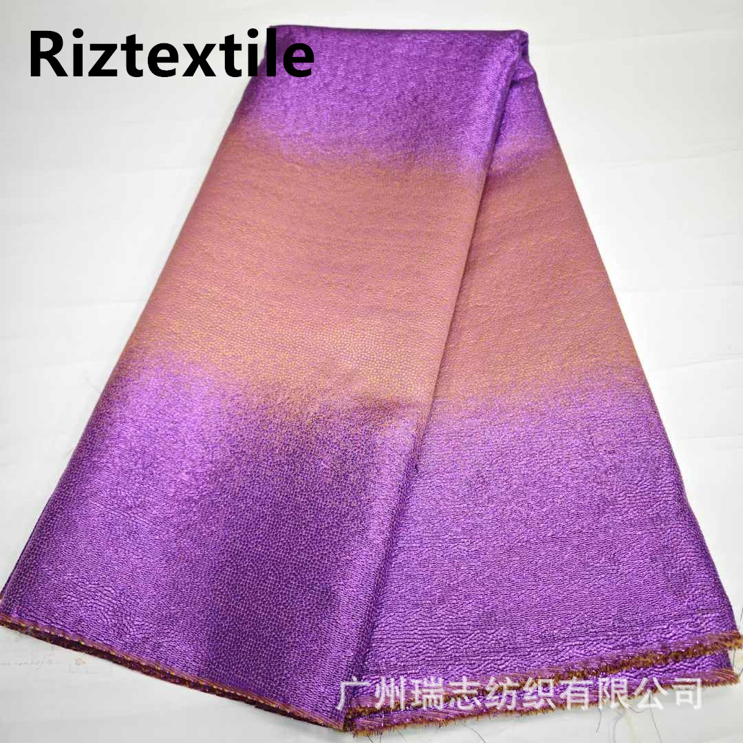 European and American Concave and Convex Dark Pattern Gradient Color Yarn-Dyed Jacquard Fabric Fashion Dress Banquet Performance Clothing Children's Clothing Embroidered Fabric