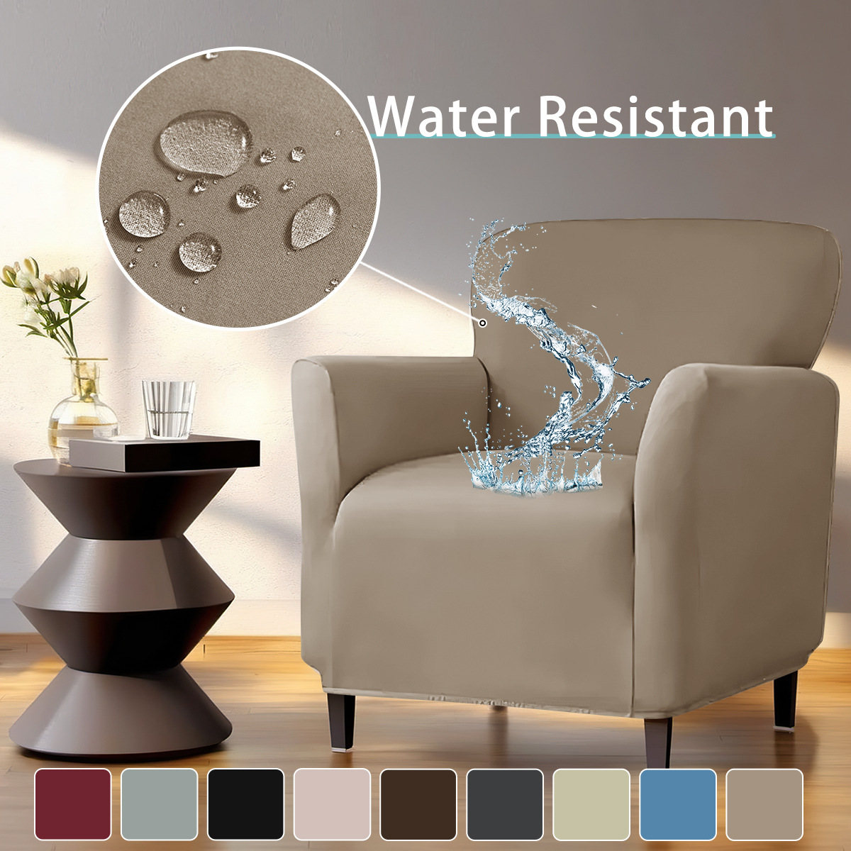 SHEIN in stock sofa cover generation hair waterproof milk silk small sofa cover elastic solid color single sofa cover
