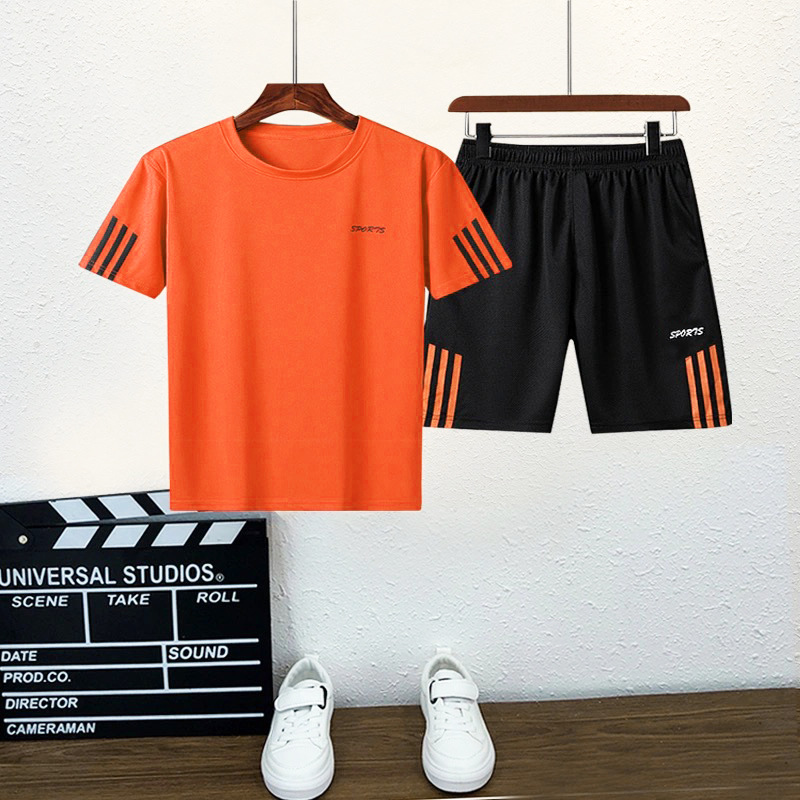 Foreign Trade Children's boys summer summer quick-drying clothes short sleeve shorts suit New Sports Leisure T-shirt a generation of hair