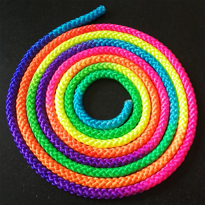 Gymnastics Rope Colorful Rainbow Color Gradient Gymnastics Rope 3m Five Items of Gymnastics