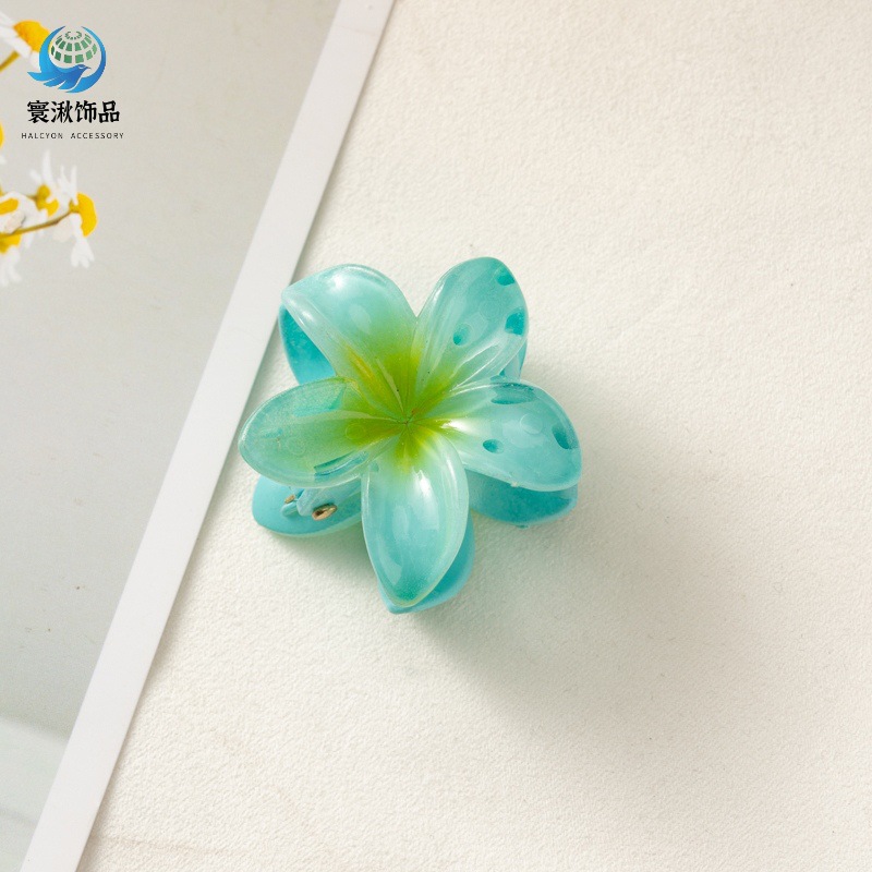 Picture of Cross-border egg flower clip large high-grade gradient Flower hairpin back head updo ponytail shark clip headdress