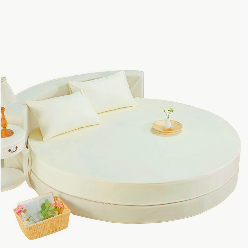 Picture of Cross-border Amazon Shrimp Hotel Round Waterproof Round Bed Cover Four-piece Bed Cover Simmons Mattress Cover Dust-proof