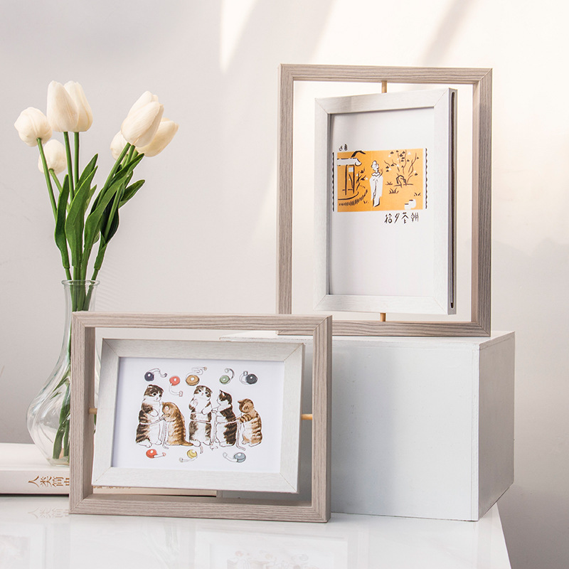 Picture of Photo development to make photo frame logo, 6 inch 8 inch a4 decorative photo album Frame photo frame rotating photo frame table