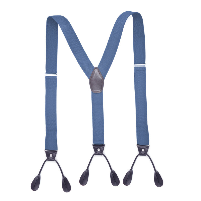 Picture of Cross-border supply adult men's leisure straps Y-shaped 6-clip elastic suspenders spot men suspenders