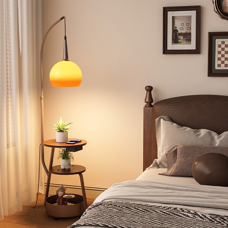 Floor Lamp, Mid-Century Style Bedroom Bedside Table, Integrated Grapefruit Lamp, Living Room Sofa, Atmospheric Coffee Table, Fishing Lamp