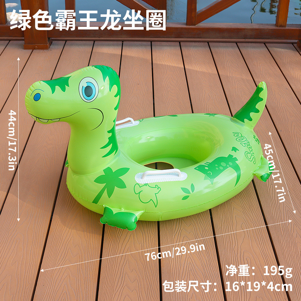 Picture of Cross-border in stock PVC inflatable transparent duck swimming ring big head can reach duck swimming ring swimming ring water seat water swimming toy