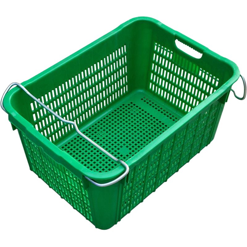 Plastic Turnover Basket for Agricultural Vegetables and Fruits, Rectangular Storage Basket, Plastic Basket for Vegetables, Preferred for Express Delivery