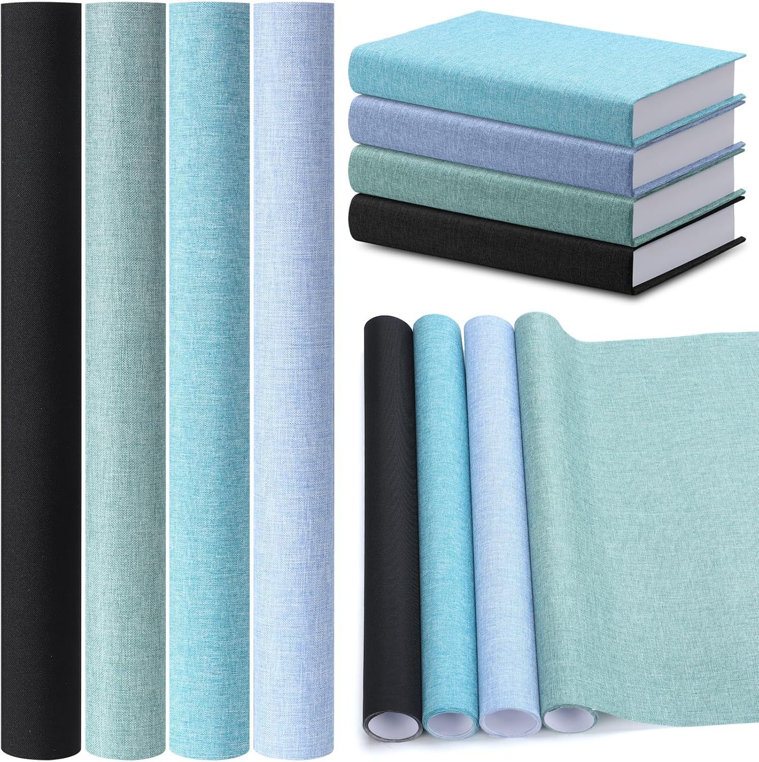 Linen Book Cloth Book Cover Fabric Suitable for DIY Handmade Material Package Book Home Cross-Border Stickers Jit Dropshipping