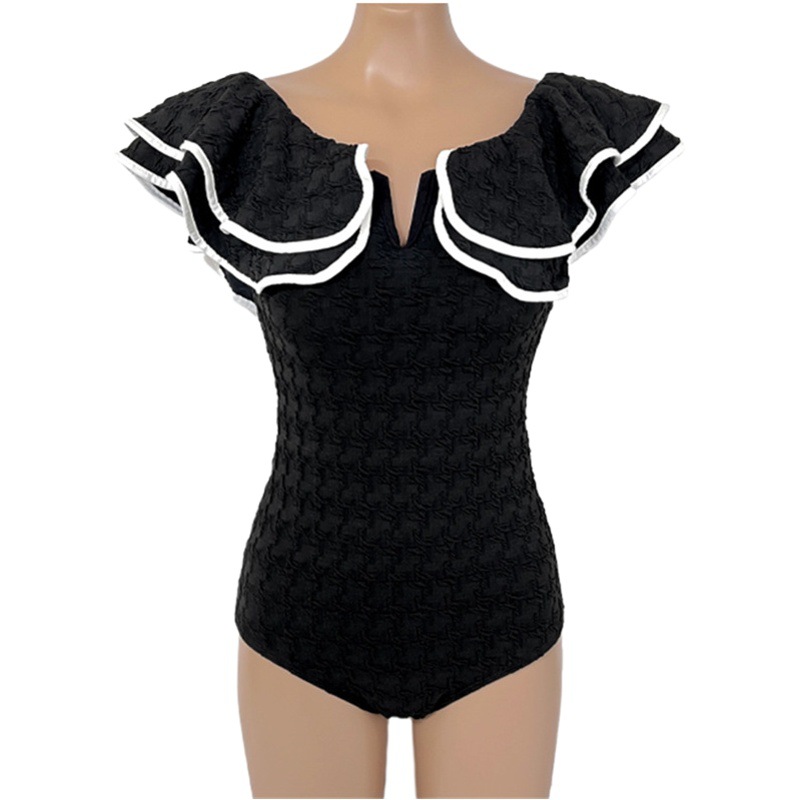 South Korea new swimsuit women's conservative triangle one-piece belly cover slimming cross-border wholesale hot spring fashion foreign trade swimsuit