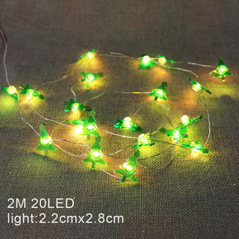 Picture of Led shape copper wire lamp mini snowman crutch snowflake fastener copper wire lamp decorative lights strictly selected light string