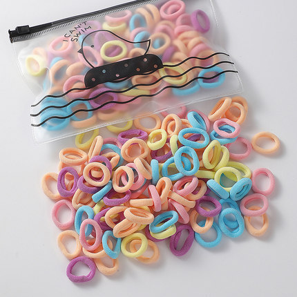 Picture of South Korea small size hair band baby towel ring does not hurt hair rubber band Girl's colorful cute hair tie children's hair accessories