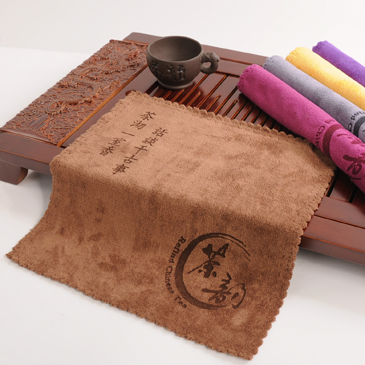 Picture of Tea Towel Thickened Absorbent Tea Towel Tea Table Rag Small Square Towel Kung Fu Tea Mat Pot Towel Independent Packaging Fixed Logo