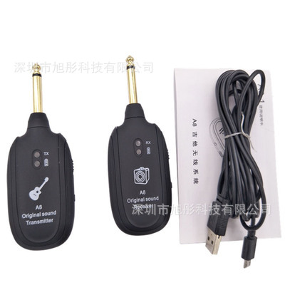 Picture of Guitar wireless transmission system electric guitar wireless transmitter A8 guitar electric blowpipe wireless transmitter receiver