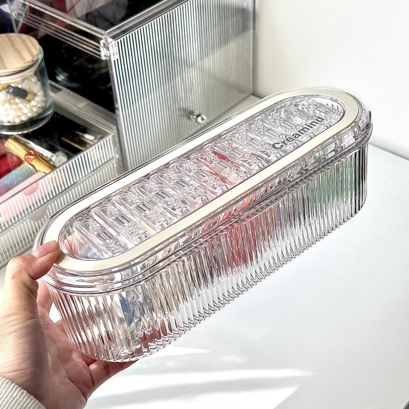 Picture of Handstring Storage Box Transparent Acrylic Crystal Beaded Bracelet Special Sealed Box Anti-oxidation Portable Jewelry Box