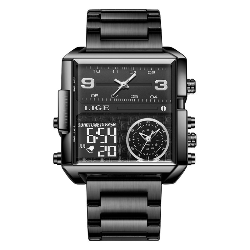 Picture of Dual Display Square Quartz Watch Men's Watch Fashion Business Personality Casual Large Dial Domestic Wristwatch Cross-border Wholesale
