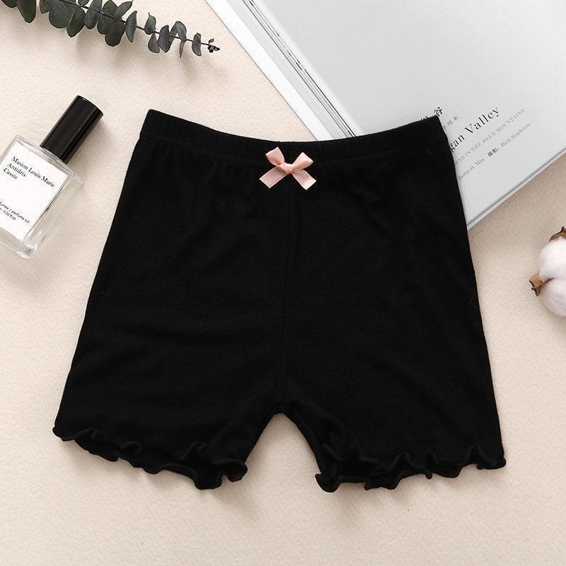Picture of Girls Safety Pants Anti-Exposure Modal Bottoming Bow Three-Quarter Pants Summer Kidsren's Underwear Boxer Anti-Exposure
