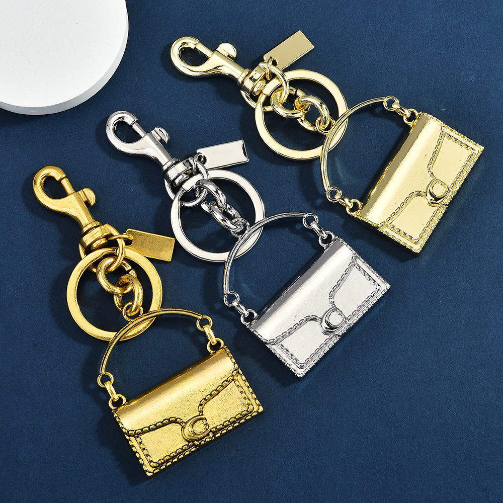 Cross-Border New Products, New Fashionable Mini Three-Color Metal Bag Pendants, Keychain Pendant Accessories Wholesale