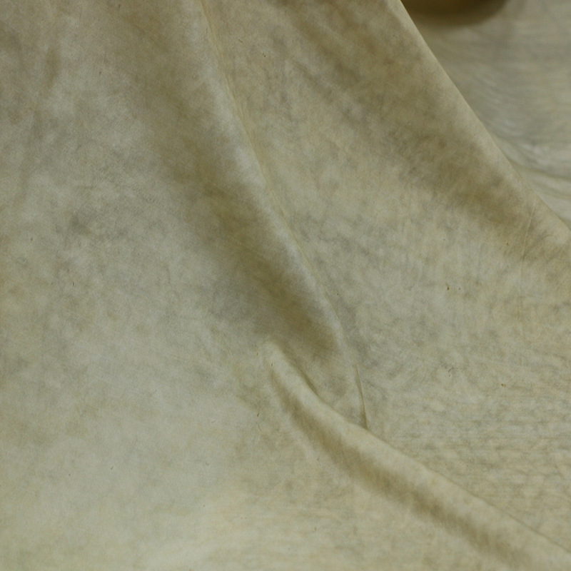 Picture of Dirty Khaki 5023B Tussah Silk Old Material Fried Color Fabric 130 Wide Tussah Silk Skirt Vest Shirt Fabric