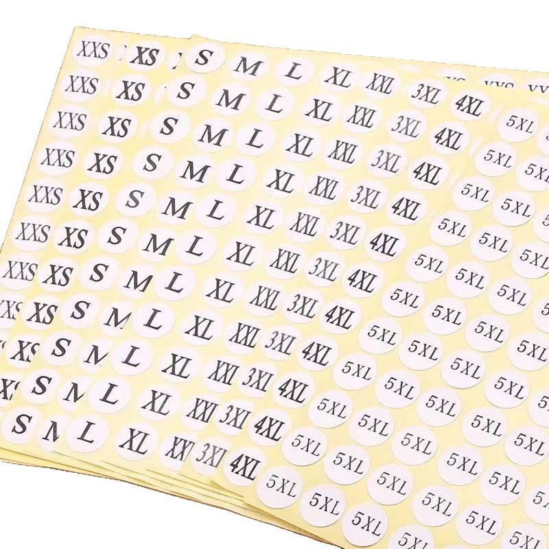 Picture of Ready Stock Clothing Size Label Stickers Clothing Size Stickers Clothing Size Number Labels Stockings Packaging Bag Stickers