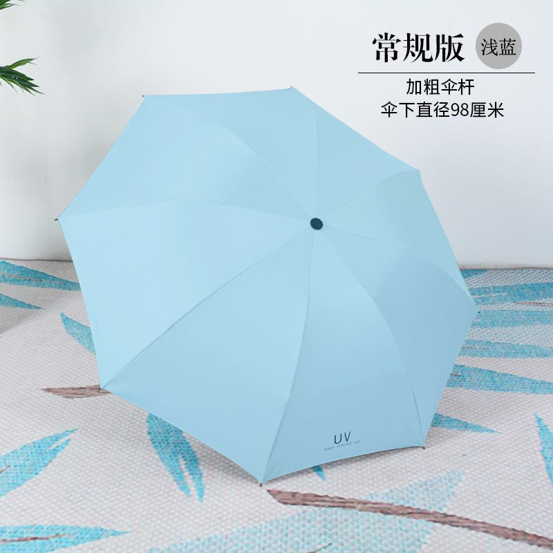 Picture of A large number of wholesale automatic umbrella women's folding dual-purpose umbrella sunscreen UV protection sun umbrella printable advertising