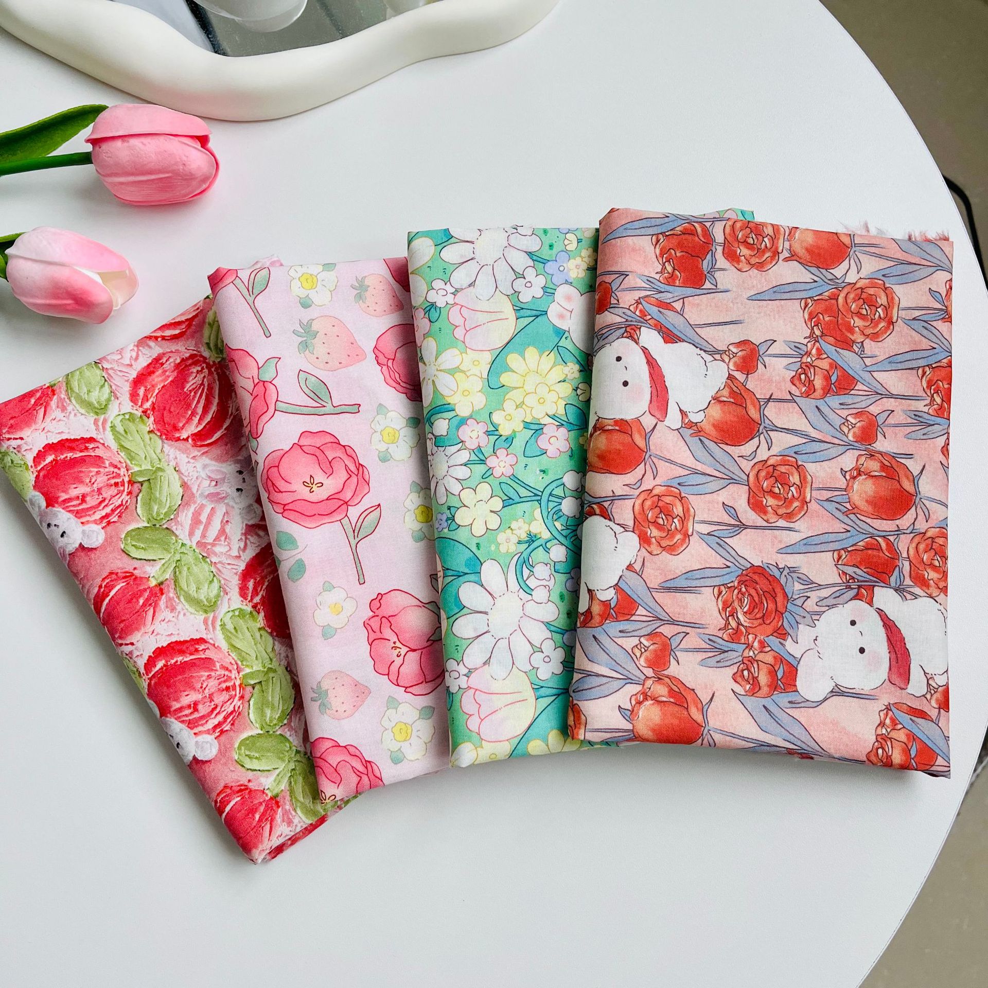 100% Cotton 60-Count Digitally Printed Fabric for Bags, Home Wear, Dresses, Shirts, French-Style Shirts, French Style
