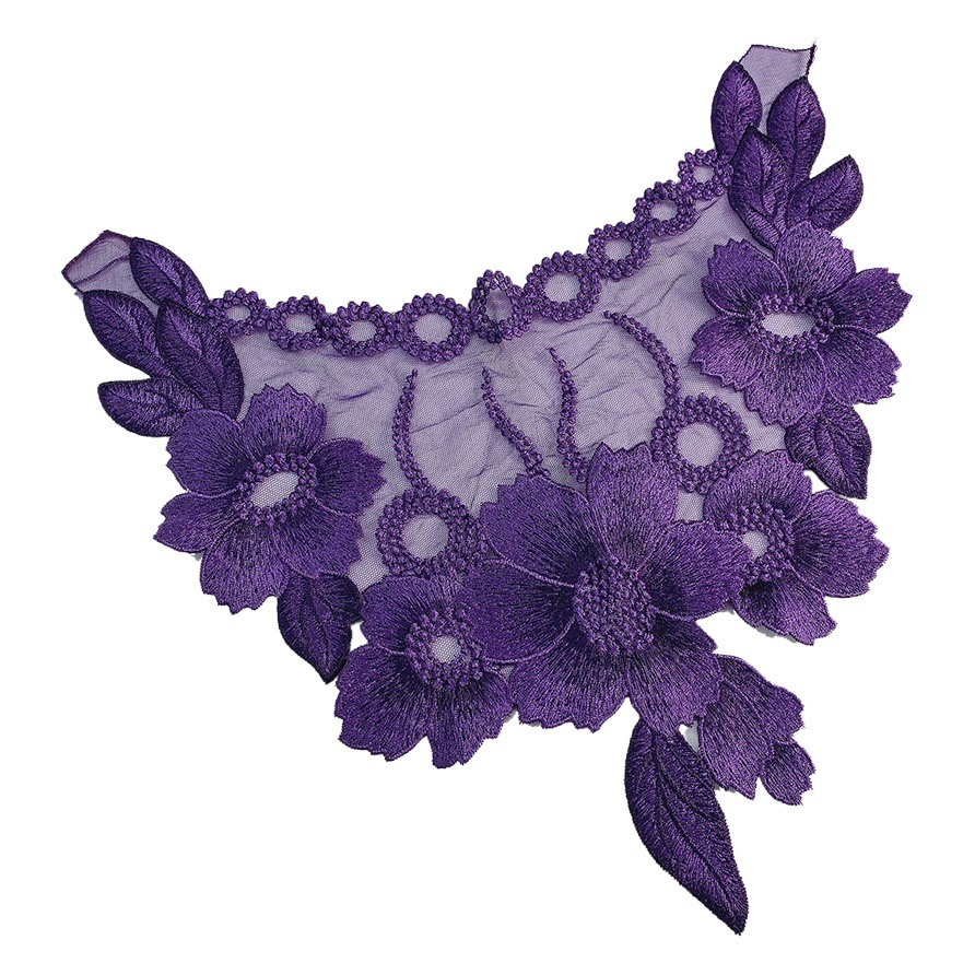 Lace soft and comfortable thorn lace embroidery water soluble cloth stickers clothes pants jewelry sweater decorative clothing color neckline