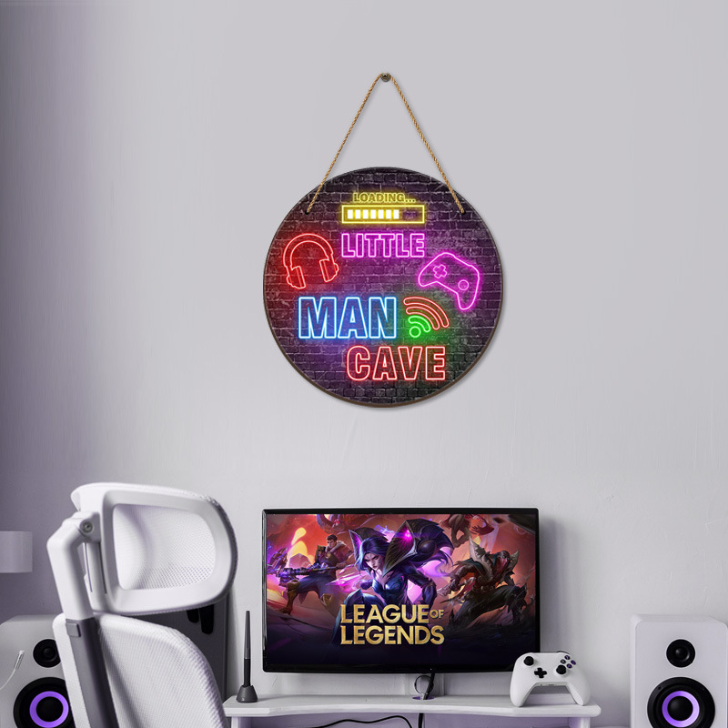 Cross-border Hot Selling Boys Room Game Wall Decoration Wooden Wall Hanging GAME E-sports Room Logo Wall Decoration Listing