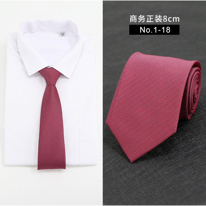 Picture of New Style Tie Men's Formal Business Casual Simple Style Solid Color Striped Arrow-Shaped Tie Manufacturer Ready Stock Wholesale