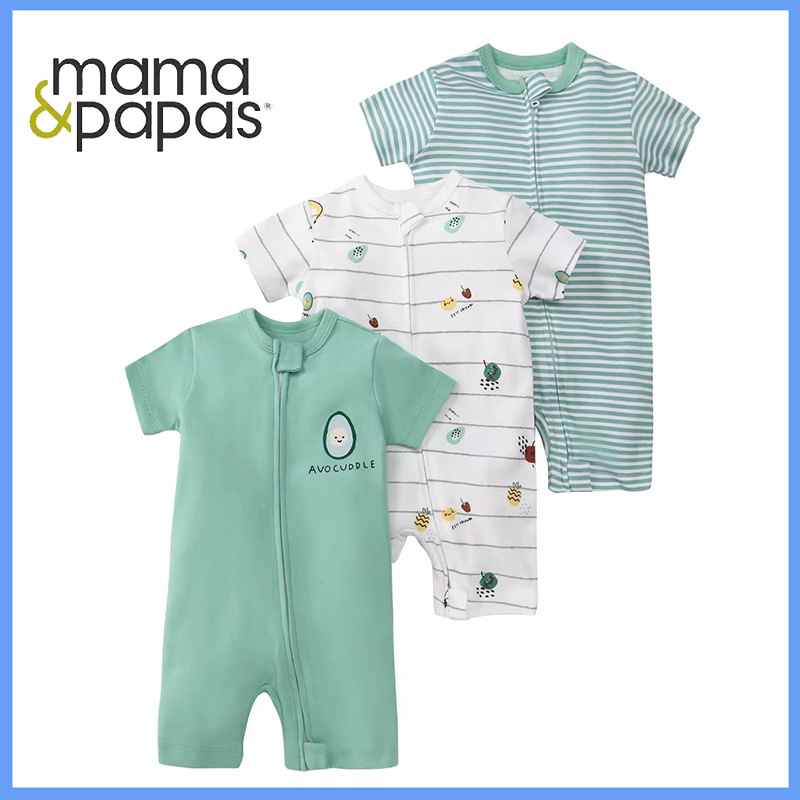 Picture of Foreign trade children's clothing summer baby jumpsuit short sleeve double zipper climbing clothing newborn baby gift box for cross-border