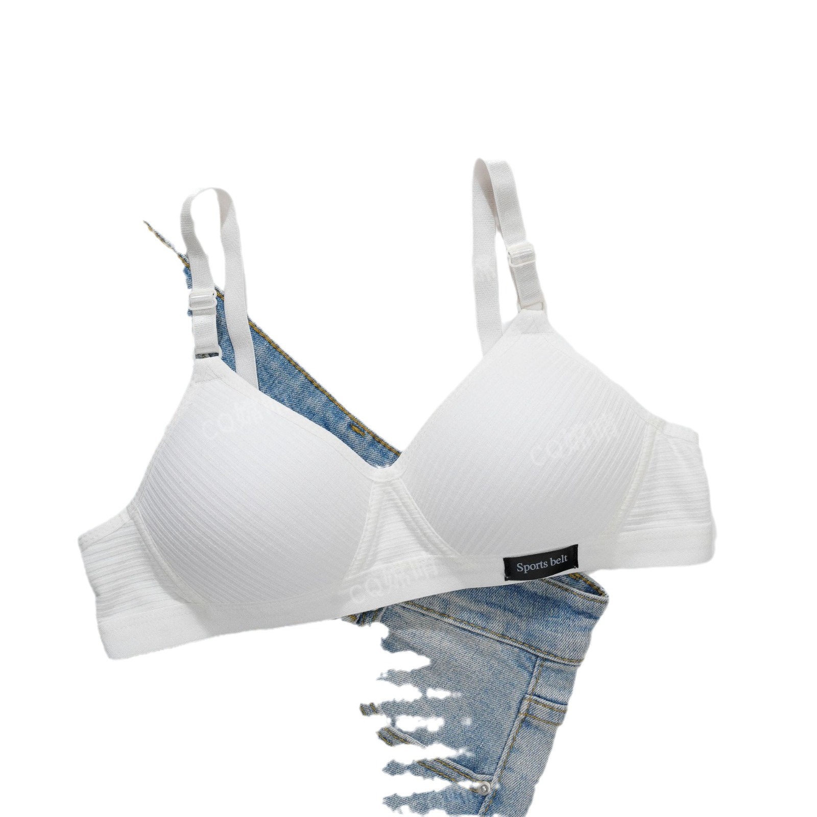 Picture of Cross-Border Southeast Asian Underwear Student Cotton Wire-Free Girl Amusement Park Thin Bra Simple Push-Up Bra
