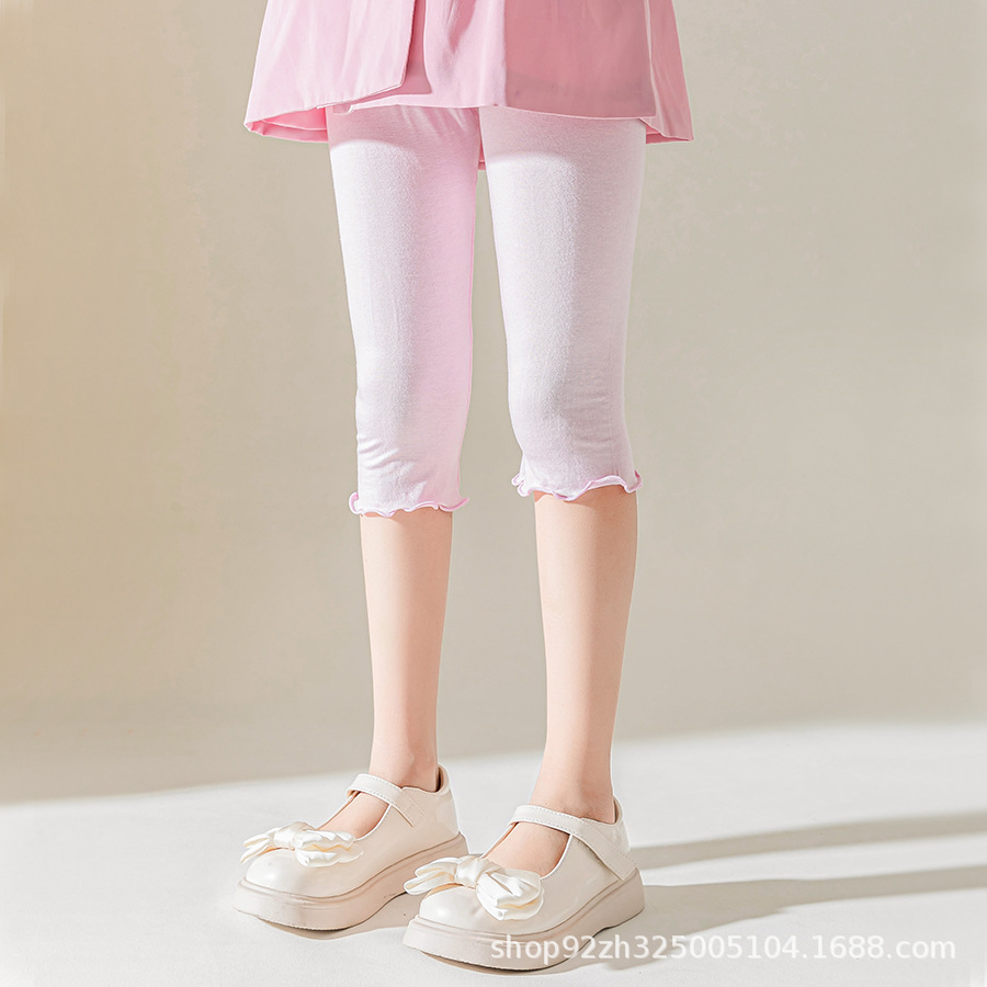 Picture of Foreign Trade Wholesale Girls' Leggings Summer Thin Modal 7-Point Pantyhose Kidsren's Ultra-Thin