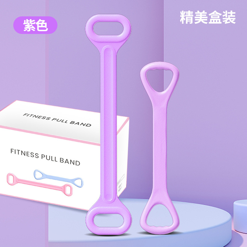Picture of Fitness Tension Belt 8-character Tensile Yoga Elastic Stretch Belt Open Shoulder Beauty Back Stretch Artifact 8-character Resistance Rope