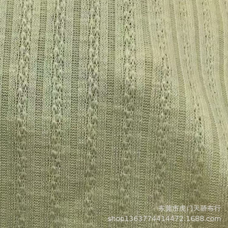 In stock supply new knitted thick needle fancy rib jacquard 350g thick needle twisted yarn rib pit clothing material