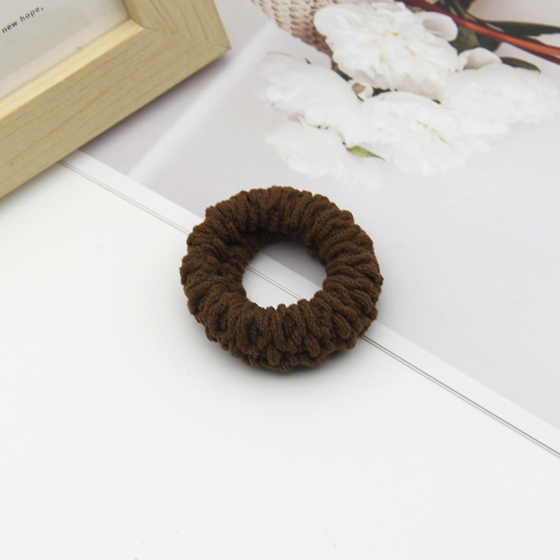 Picture of THICK THICK high elastic towel ring color seamless hair ring ponytail hair rope hair rope does not hurt hair rubber band for women